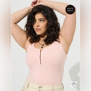 Torrid Everyday Rib Scoop Neck Hook And Eye Tank 3X